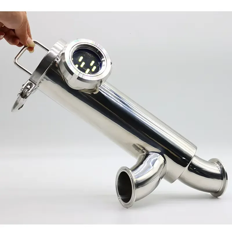 DN20-DN100 Food Grade Stainless Steel SS316L Tri Clamp Sanitary Y Type Strainer With Sight Glass