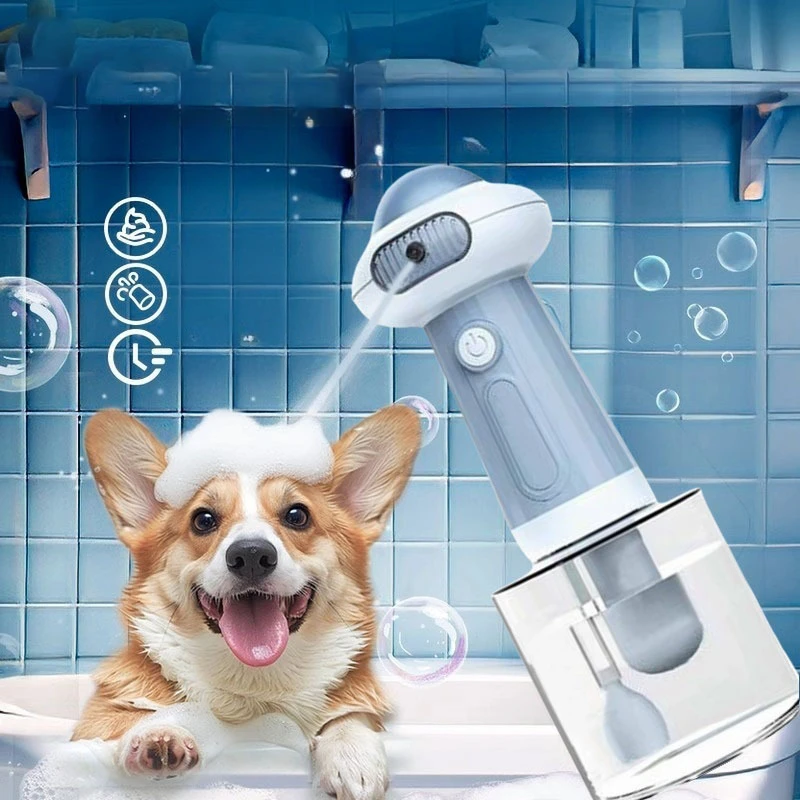 

Pet Bath Shampoo Foam Machine Dog Cat Bath Supplies Electric Soap Dispenser Sprayer