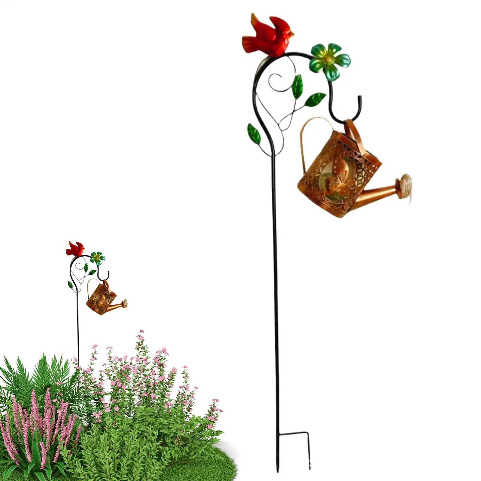 

Solar Stake Lights Watering Can Solar Lights Outdoor Garden Decorations Metal Lamp With Bracket Path Decoration For Courtyard