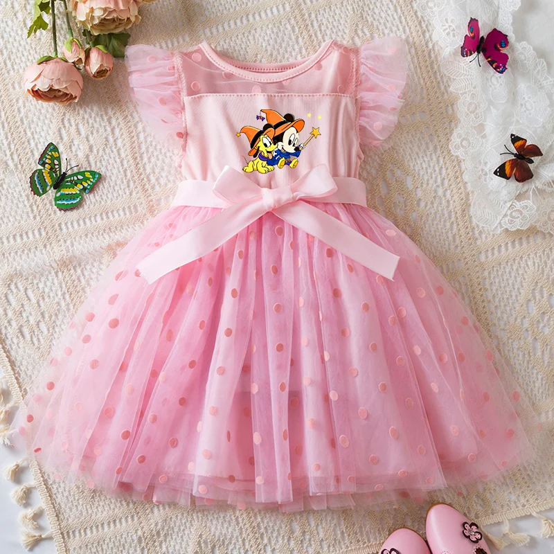 

Pluto Mickey 2-6Y Baby Girl Dress Princess Mesh Skirt Summer Sleeveless Clothes Fancy Wedding Party Dresses for Girls Summer