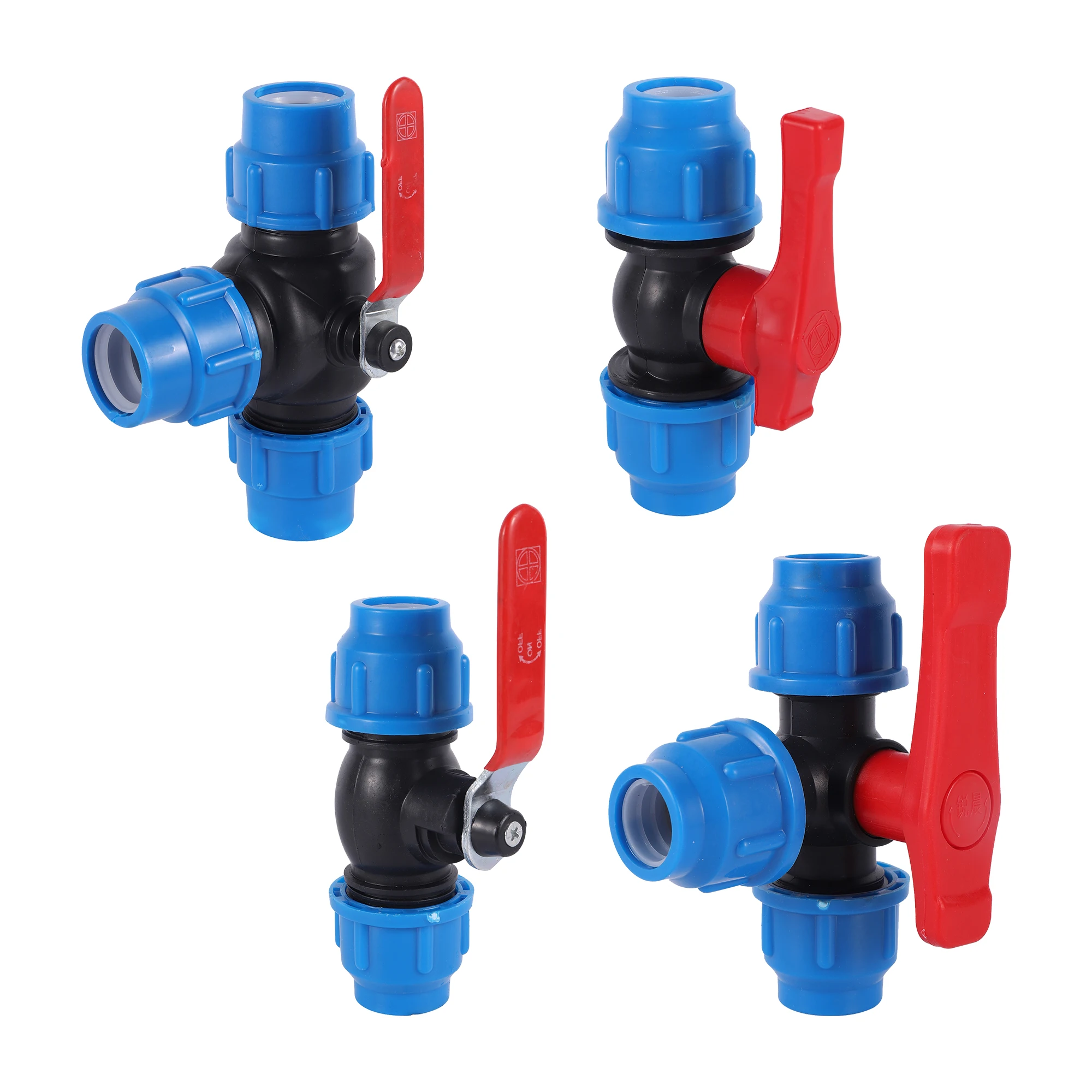 20/25/32/40/50mm PVC PE Pipe Faucet Diverter Plastic Quick Ball Valve Garden Lawn Irrigation Water Pipe Fittings