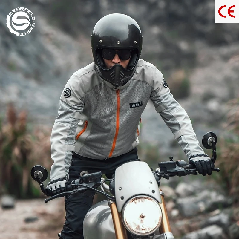 

Star Field Knight Spring&Summer Mesh Breathable Men's Riding Clothing Motorcycle Jacket with CE Protective Gears Accessories