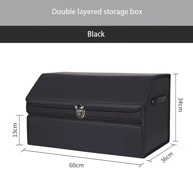 Car Trunk Storage Box Car Storage Box Leather Multifunctional Folding Dustproof Storage Box Car Storage And Organizing Box.