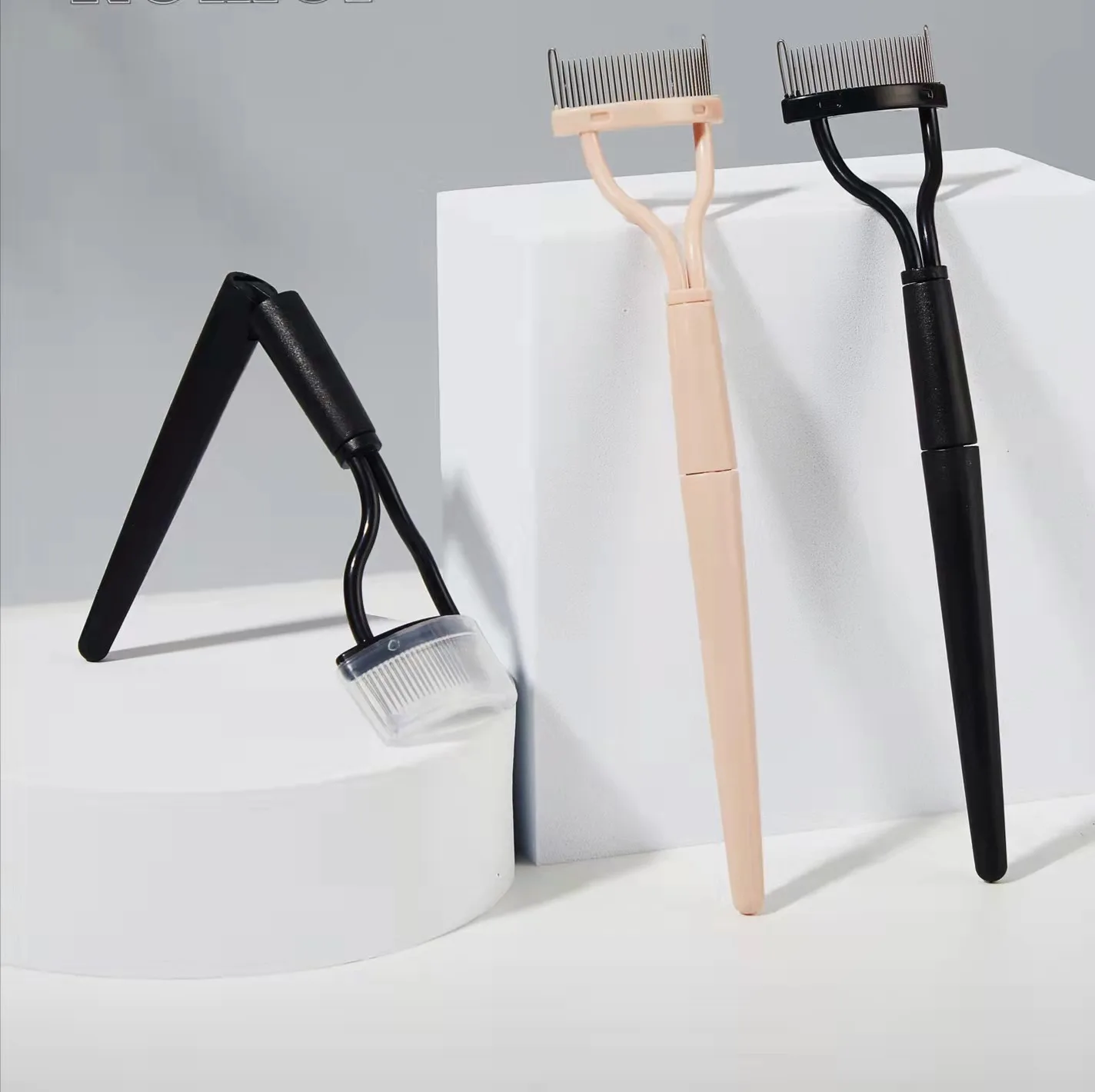 折りたたみ式まつげセパレーター金属歯まつげカーラー美容ステンレス鋼メイクアップまつげブラシコームマスカラカールメイクアップツール