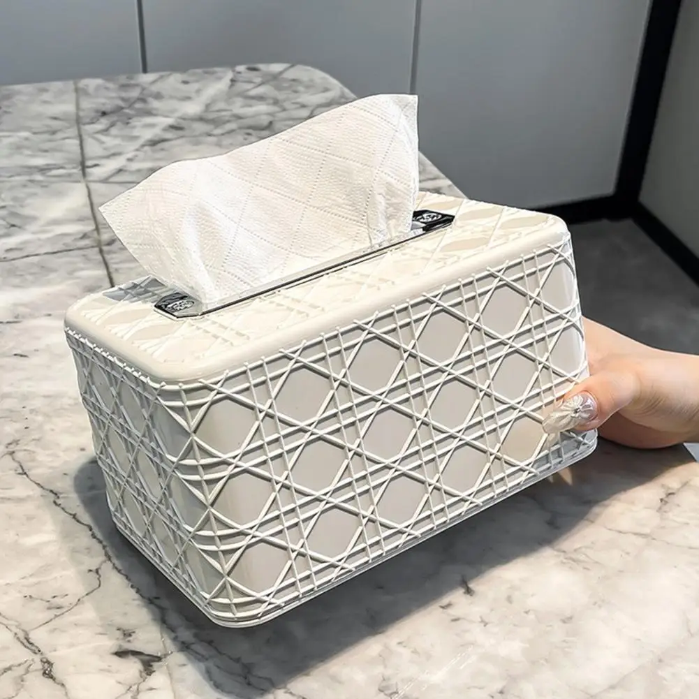 

Bathroom Tissue Box Transparent Tissue Box Holder with Storage Compartment Lid for Anti-oxidation Moisture-proof Napkin for Home