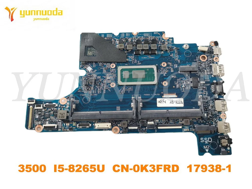 Original for Dell Latitude 3500 Laptop  motherboard 3500  I5-8265U  CN-0K3FRD  17938-1 tested good free shipping