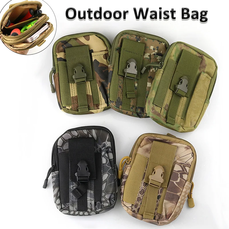 Outdoor Waist Bag Pouch Belt Small Pocket Pack Running Cycling Travel Camping Bags Mobile Phone Storage Packing Bag for Tools