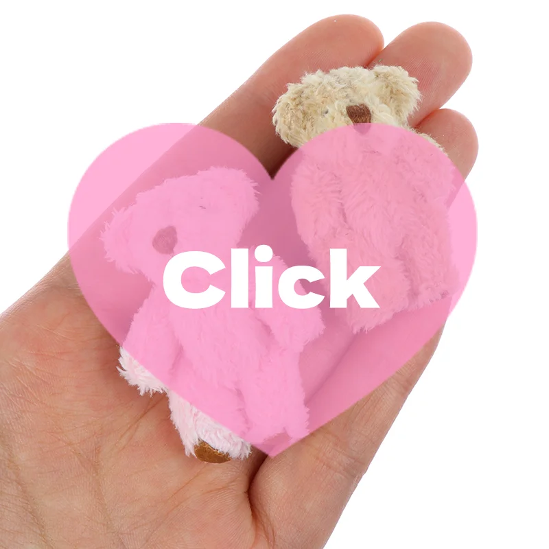 

4.5CM Cute Bear Doll Long hair Bear DIY Clothes Or Mobile Handmade Accessories