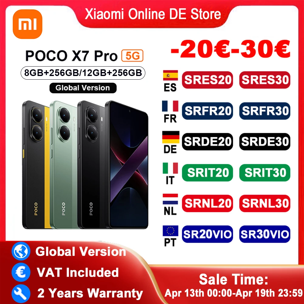 Version Globale POCO X7 Pro 5G Smartphone 5G 8400-Ultra NFC Écran 6,67'' 120Hz 6000mAh 90W HyperCharge Étanche IP68 Version Globale POCO X7 Pro 5G Smartphone 5G 8400-Ultra NFC Écran 6,67'' 120Hz 6000mAh 90W HyperCharge Étanche IP68