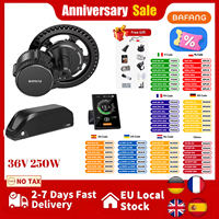 Bafang Mid Drive BBS01 BBS01B 36V 250W Motor Kit With 13Ah 15.6AH 20AH 24Ah Electric Bicycle Battery For Ebike Conversion Kit