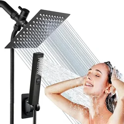 American concealed wall-mounted shower head set stainless steel top spray combination multi-functional with spray gun