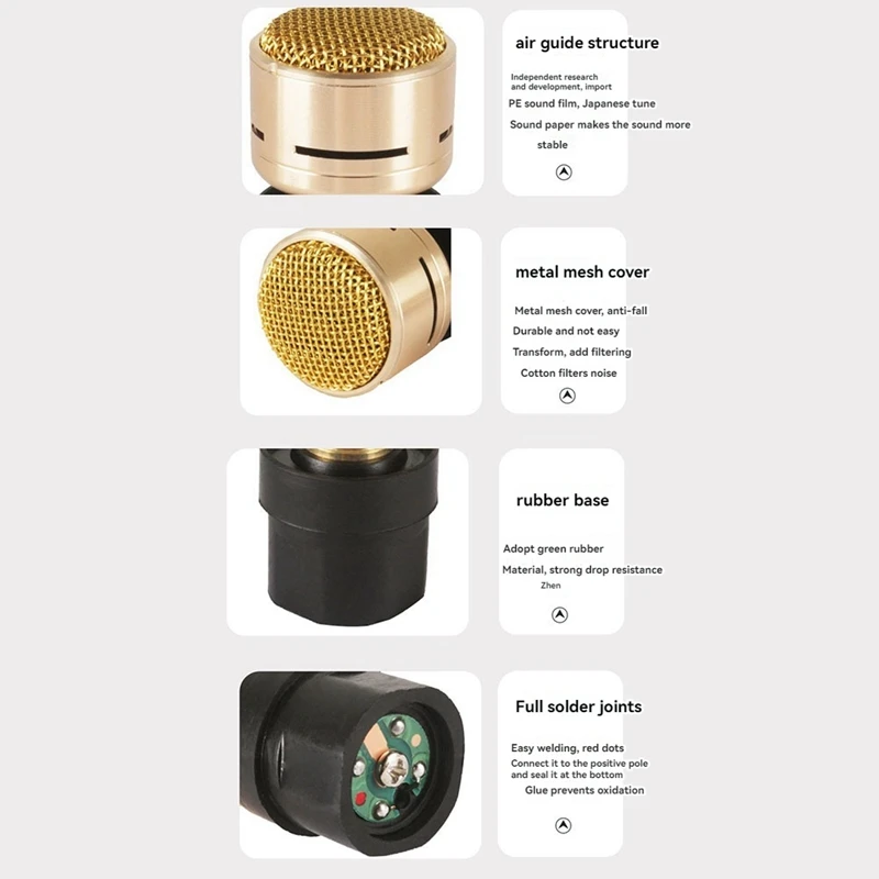 อาชีพไมโครโฟนแคปซูลเปลี่ยนไมโครโฟน Core High-Fidelity Voice Pickup,ชิ้นส่วนไมโครโฟน N-M182