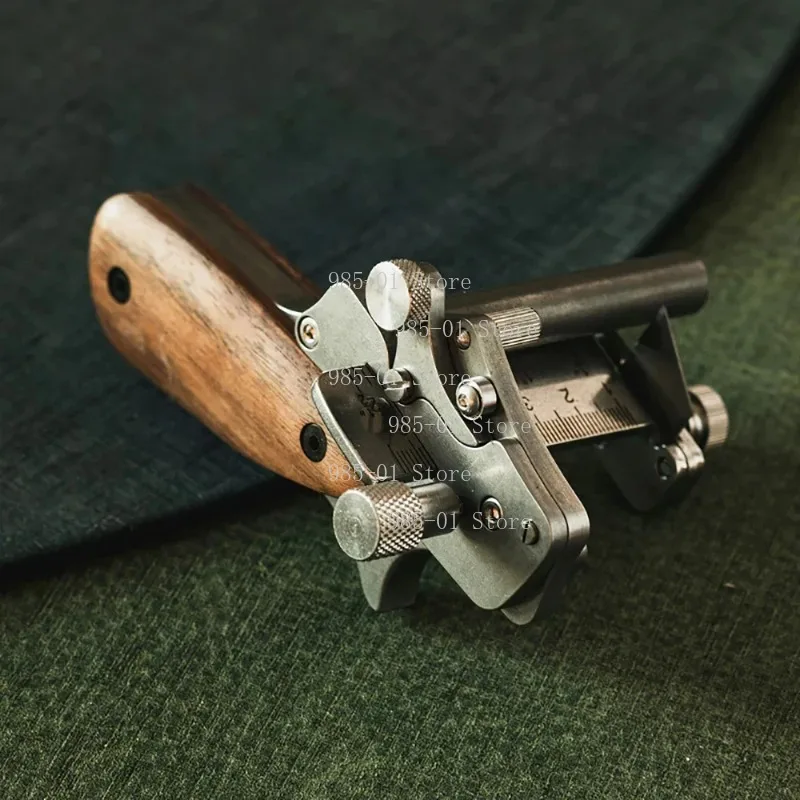 

Nattools Leather Strip Cutter Roller Type Leather Craft Belt Cutting Tool Metric-Inch Double Scale 10-60mm Adjustable