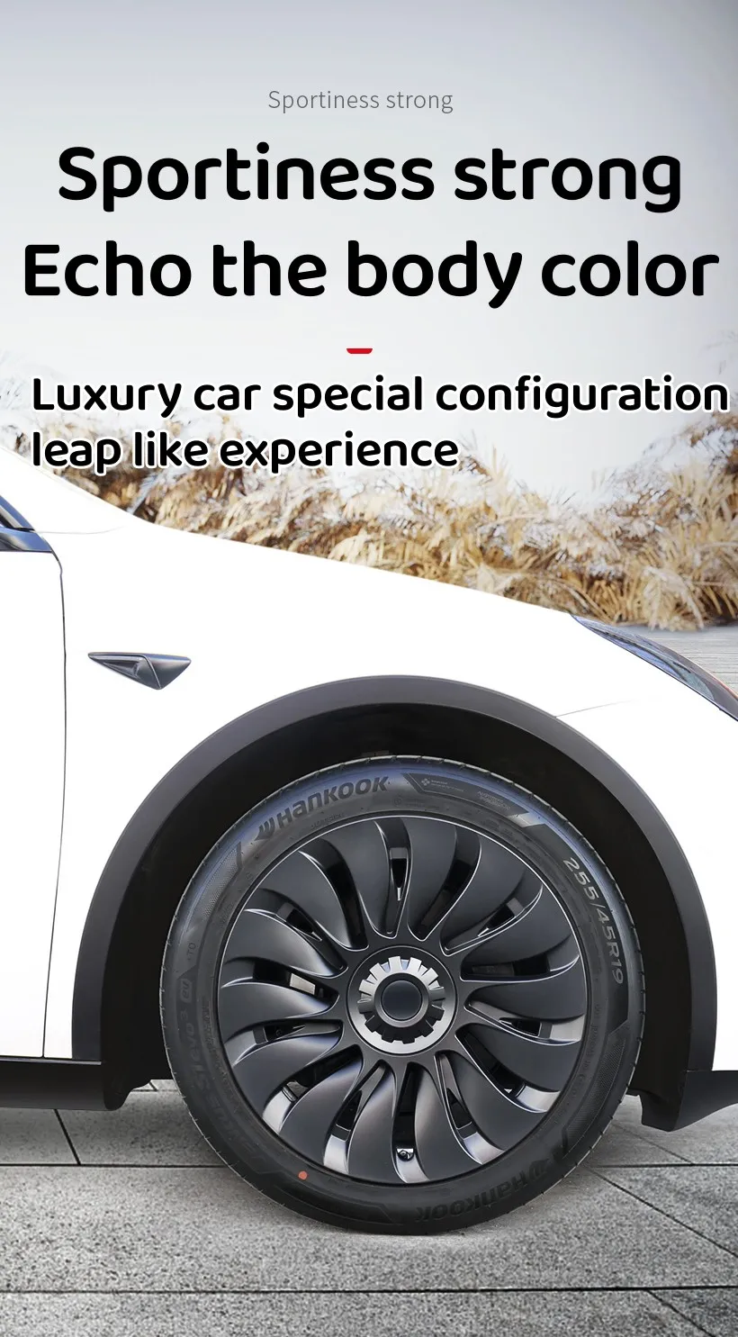 1PCS/4PCS Rad Kappe Leistung Ersatz 19 Zoll Rad Kappe Automobil Radkappe Vollrand Abdeckung Zubehör für Tesla Modell Y 2024 – Detail 11