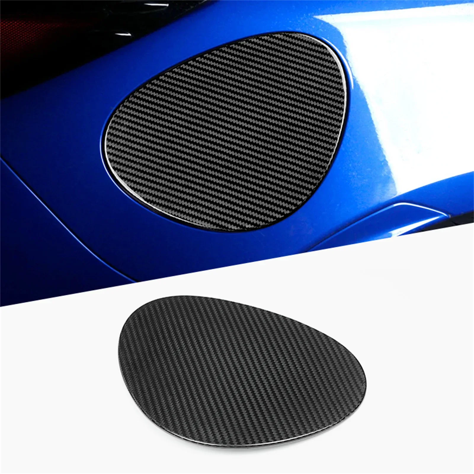 

New！ Real Carbon Fiber Gas Fuel Tank Door Panel Cover Trim Decorative Sticker For Subaru BRZ Toyota GR86 2022-2024