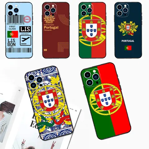 Capa com bandeira para passaporte de Portugal para Xiaomi Redmi Note 13 Pro 14 12 11 10 9 11S 12S Redmi 15 14C 10C 12C 13C 15C Capa