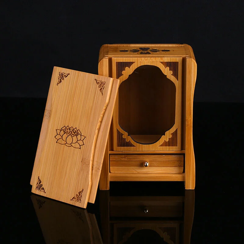 Portable Buddhist Bamboo Altar Butsudan Mini Shrine God Zen Patron