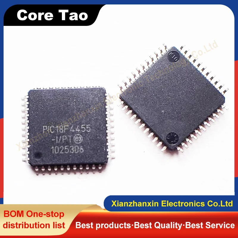 1pcs/lot PIC18F4455-I/PT PIC18F4455 TQFP44  Microcontroller chips in stock