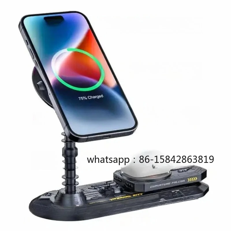 Aohi Aohai Eternal City Magnetic Absorber Wireless Charger Quick Charge Power Bank Mobile Phone Stand Three in One ChargingStand