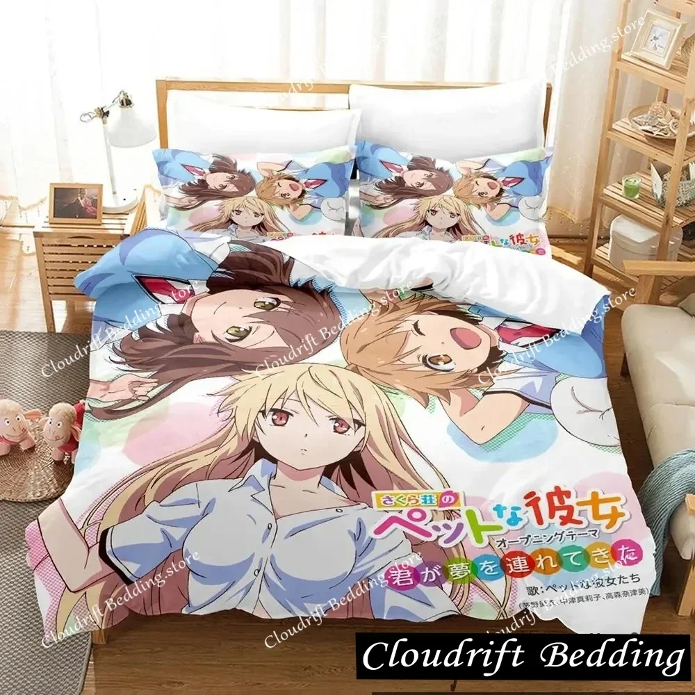 

Anime The Pet Girl of Sakurasou Shiina Mashiro Bedding Set Duvet Cover Bed Set Quilt Cover Pillowcase Comforter king Queen Size