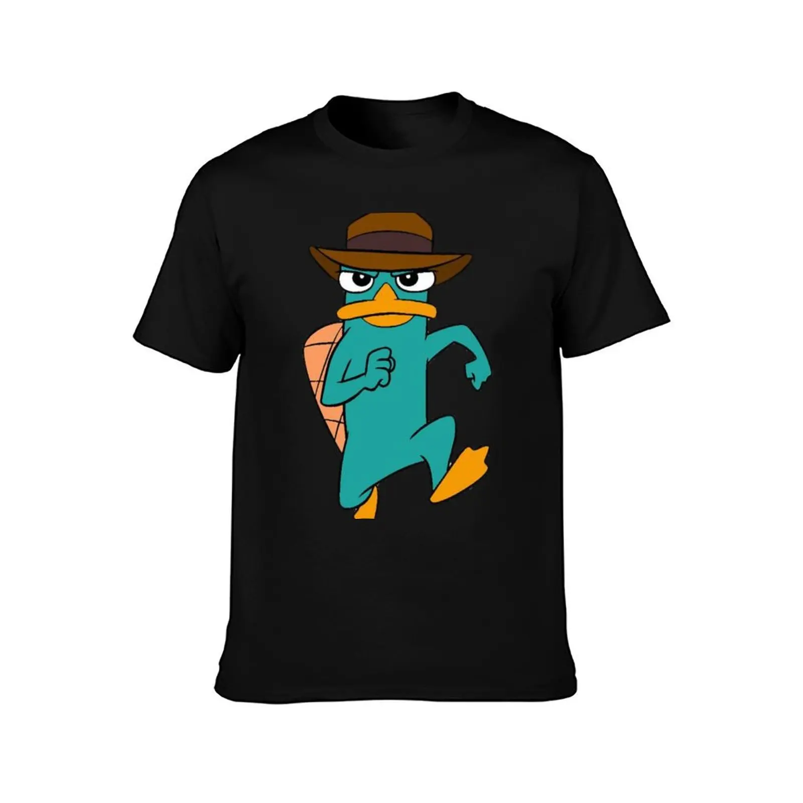 Agent Pperry the platypus T-Shirt Basic Casual Short Sleeve Cotton Shirt