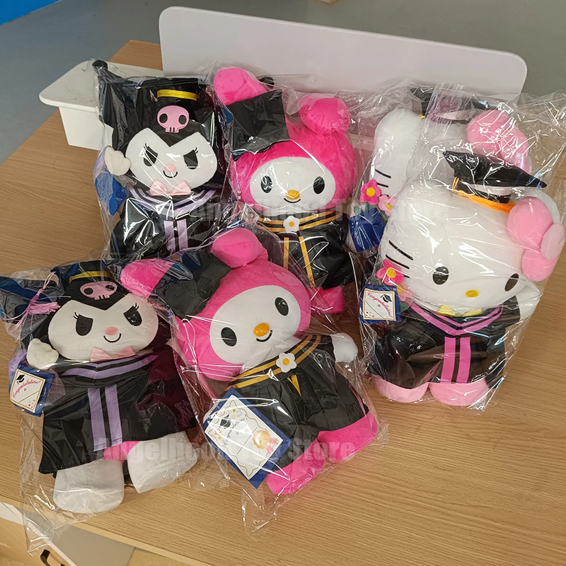 Sanrio Anime Hobby My Melody Kuromi Cinnamoroll Hello Kitty Graduation Large Kawaii 35cmPlush Doll divano cuscino regali di compleanno