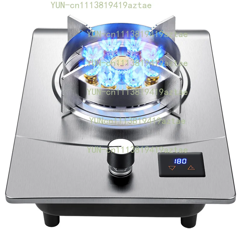 Household Single Gas Stove, Stainless Steel High Fire Power Desktop Cooker, Support Liquefied Gas & Natural Gas