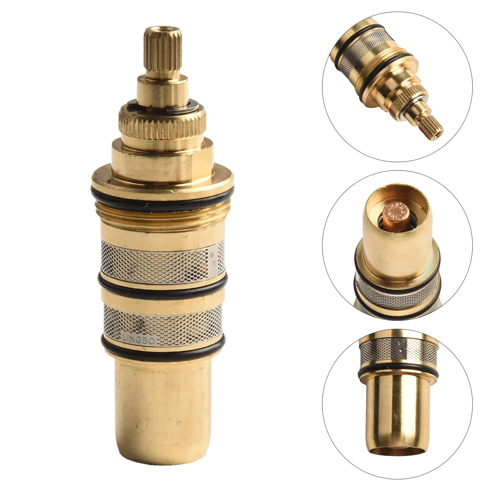 Thermostatic Mixer Valve Temperature Control Valve Precision Manufacturing Temperature Range 20-90 C Copper Material