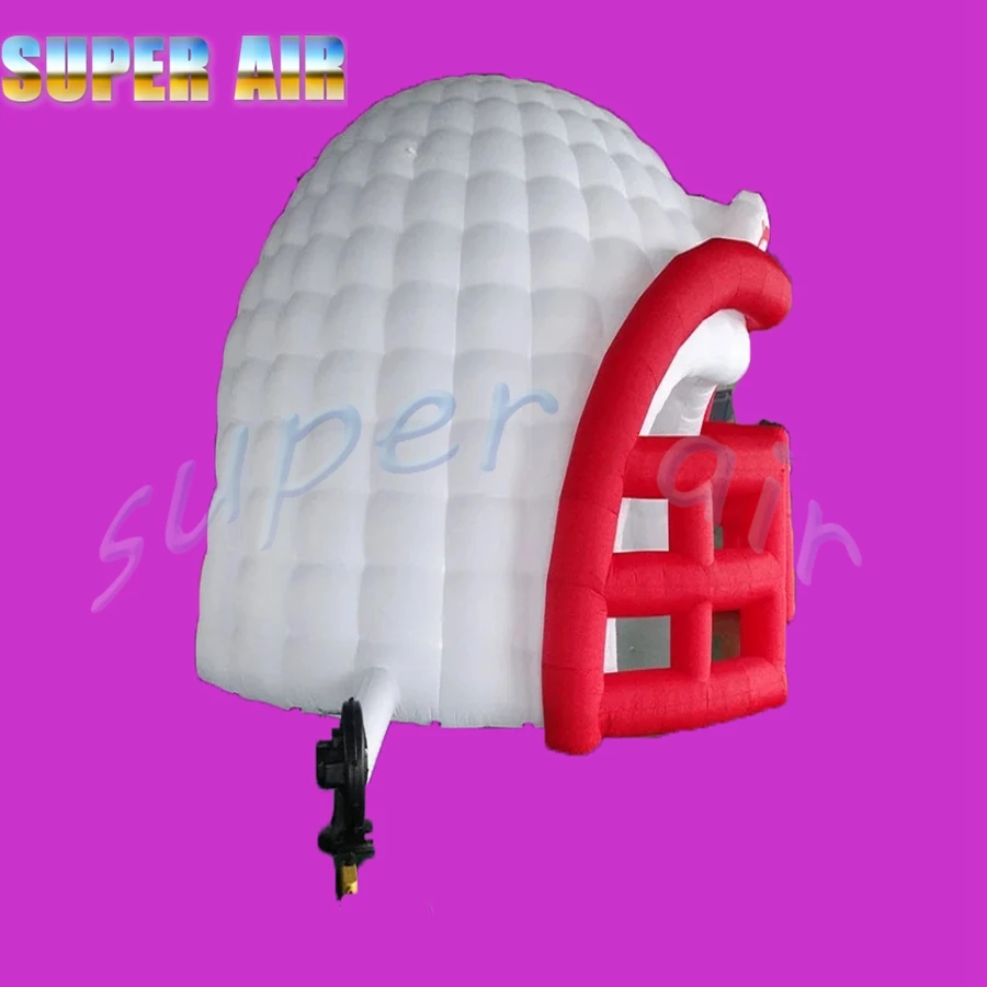 Customized sport helmet model inflatable dome tent with door for sport events