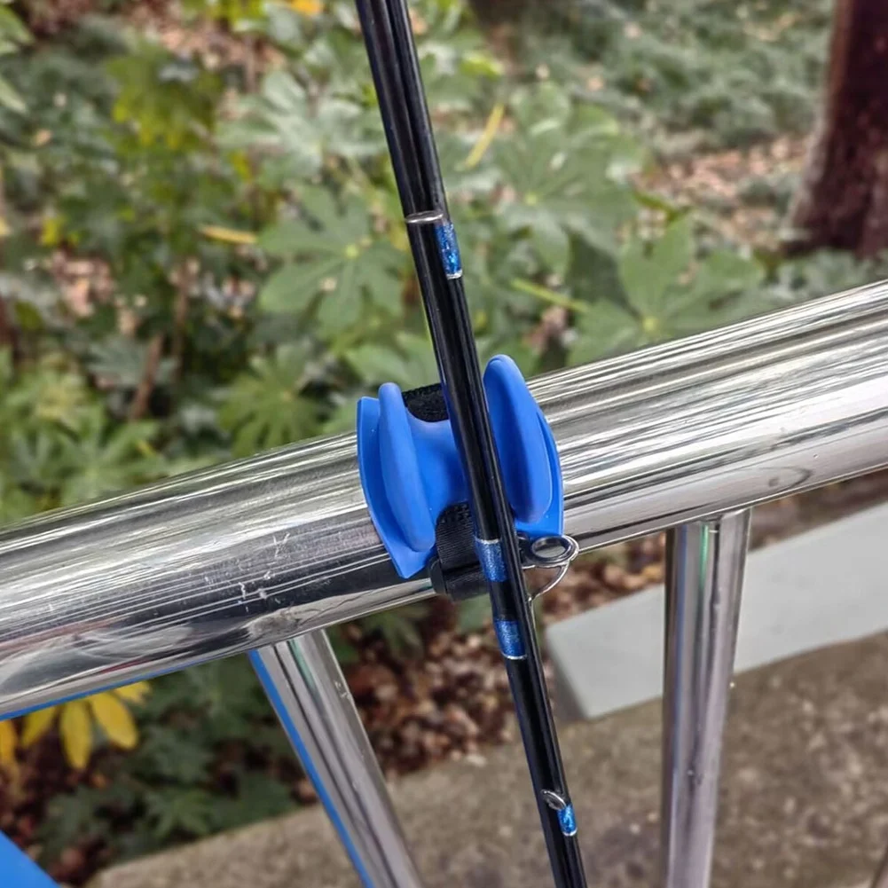 U Shape Fishing Rod Holder For Kayaking Boat Bridge Rail Mount With TPE Soft Fish Pole Bracket Fishing Accessories