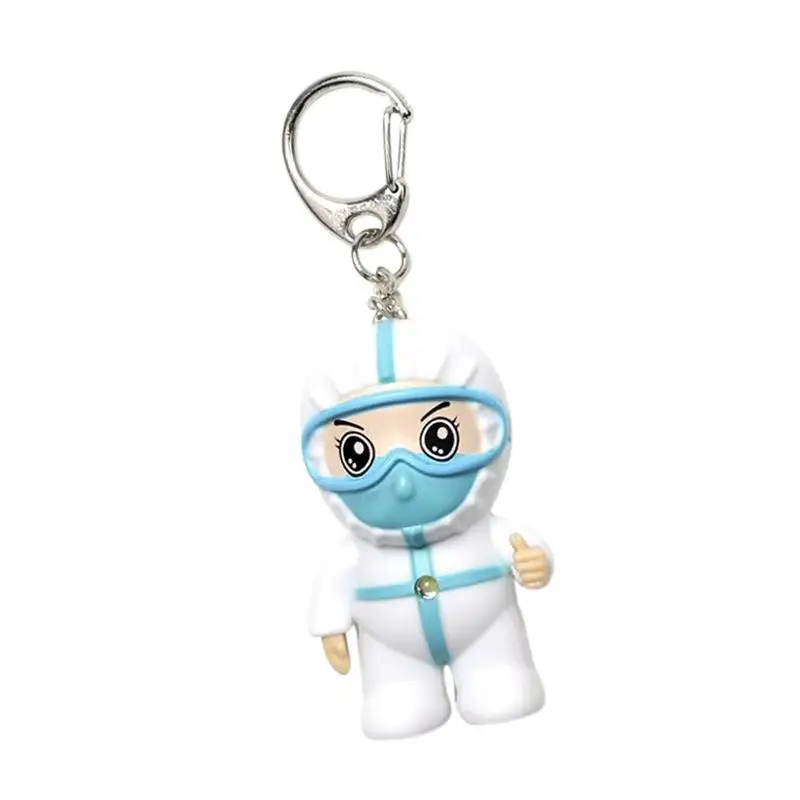 Mini porte-clés de dessin animé, pendentif de sac, ange blanc, souvenir de la journée des infirmières, cadeau de la fête des médecins