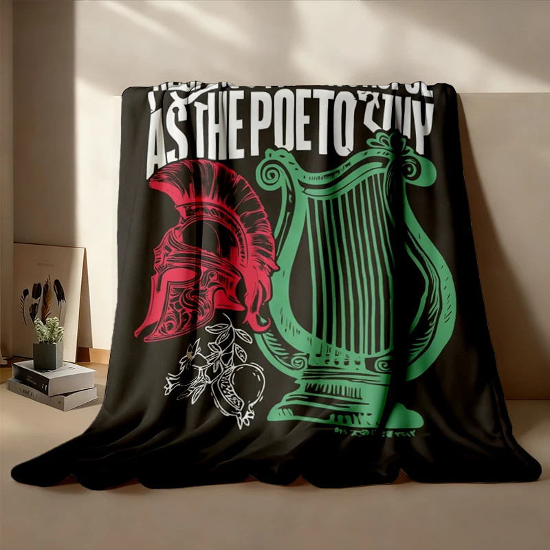 CHe Is Half of My Soul Flannel Throw, As The Poets Say, The Song of Achilles Cozy Blanket