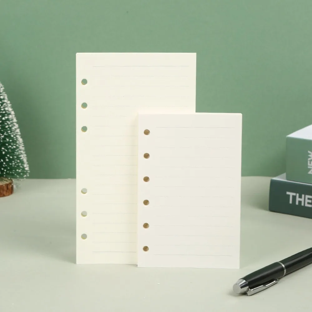 

45Sheet Loose-Leaf Notebook Refill Paper Refill Spiral Binder Line Grid A5 A6 A7 Inner Refill Paper Blank Connell Stationery