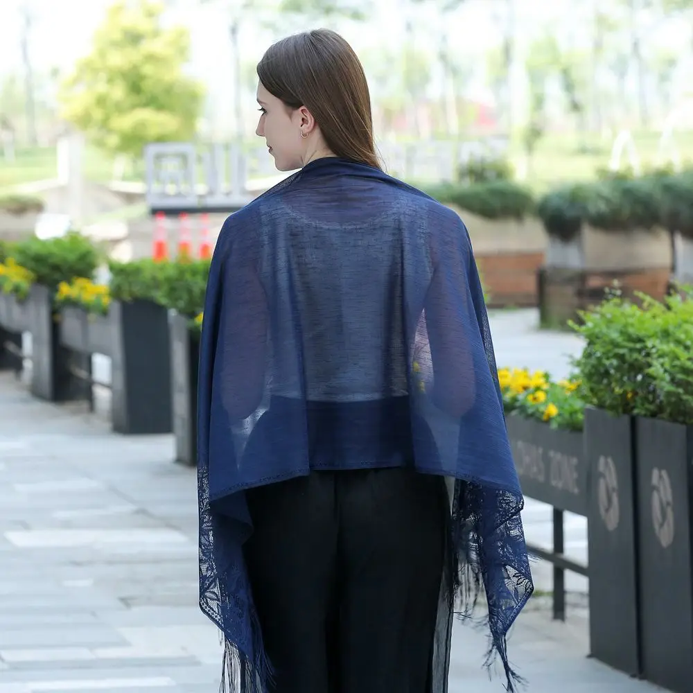 For Female Hair Scarves Bridesmaid Shawl Dress Shawl Sunscreen Shawl Neckerchief Beach Yarn Lace Scarf Bride Shawl Women Scarf