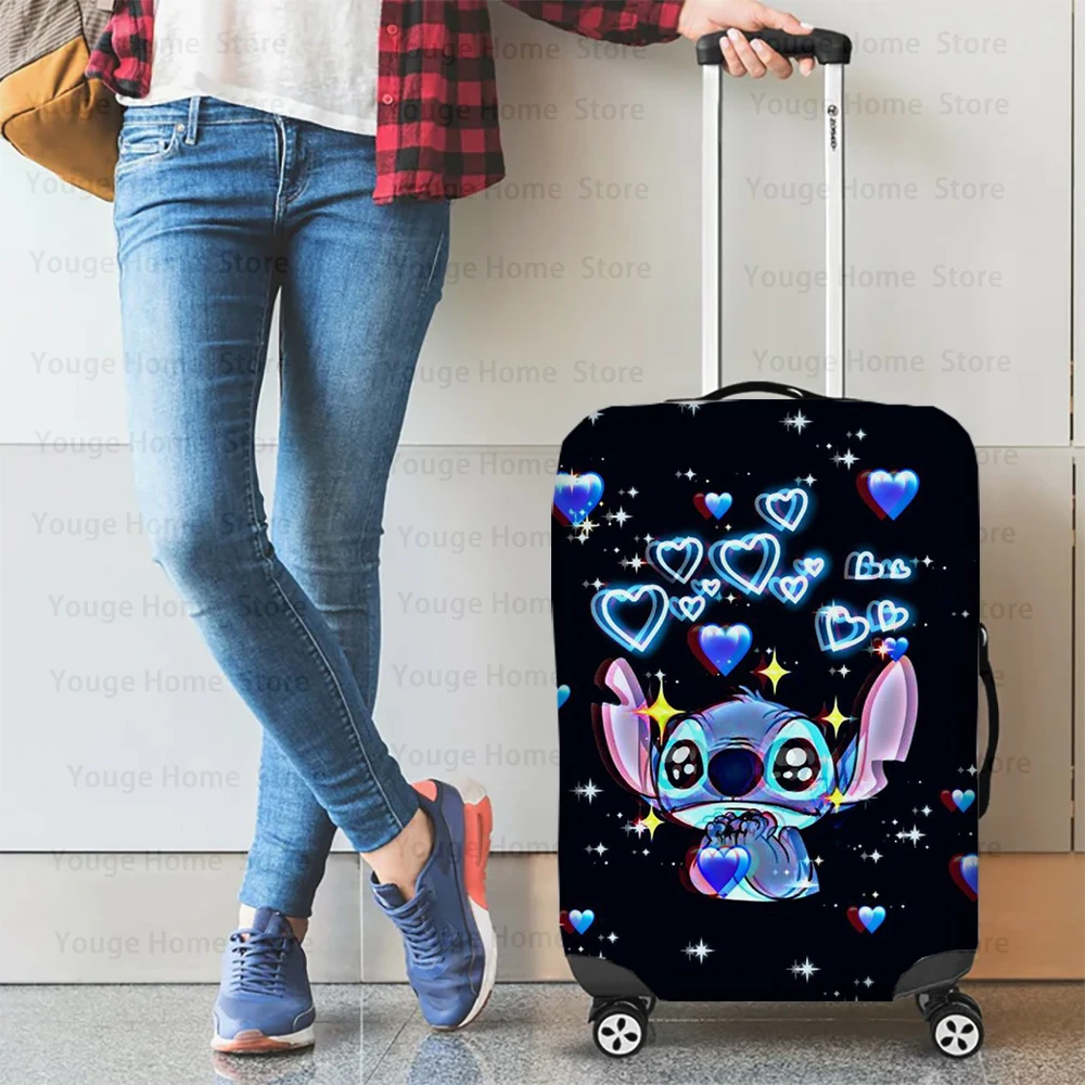 Disney Stitch Pattern Travel Fun Luggage Travel Protective Cover 18-32 Inch Luggage Cover Customized Personalized Printing