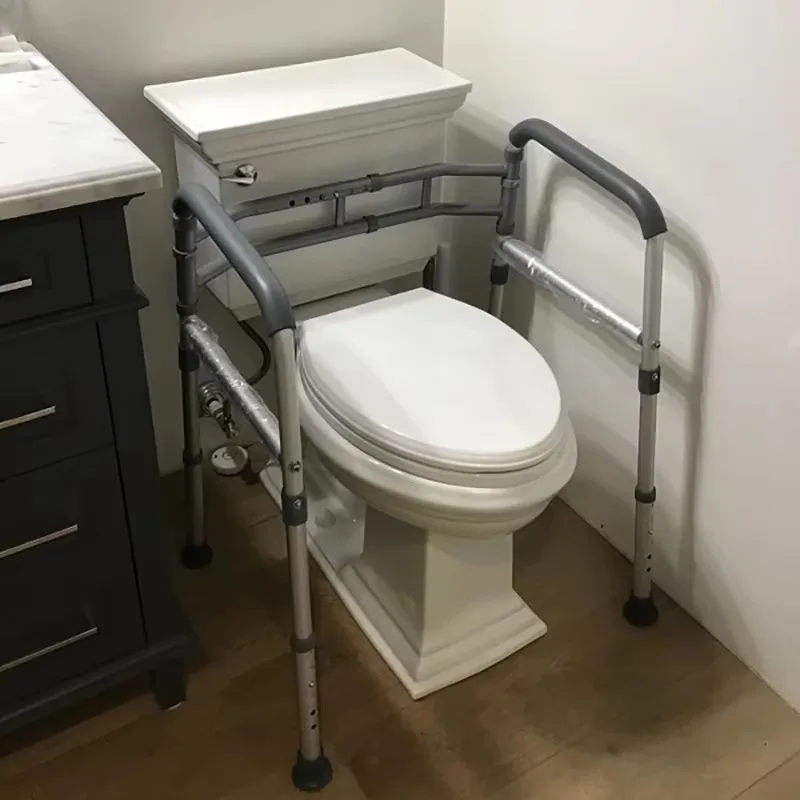 Elderly Disabled Rehabilitation Equipment Anti-slip Toilet Chair Bathroom Toilet Safety Rails Adjustable Toilet Safety Frame