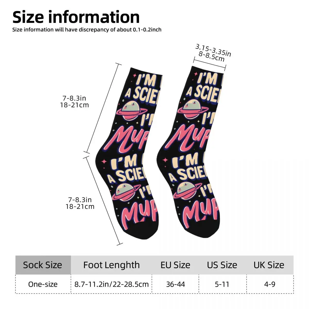 Crazy compression Amazing Sock for Men Harajuku Space Force Netflix Seamless Pattern Crew Sock Novelty