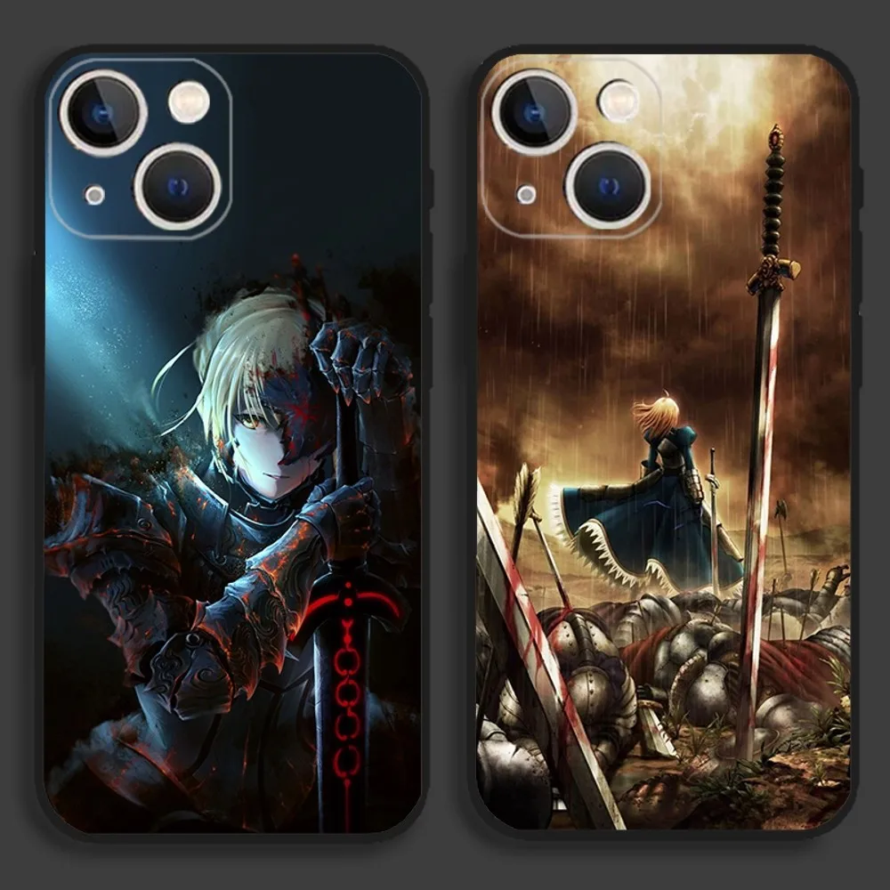 F-Fate Grand Order Phone Case For iPhone15,14,13,12,11,Pro,Max,Plus,Mini,X,XS,XR,8,7,6,S,Plus,SE Soft Black Case