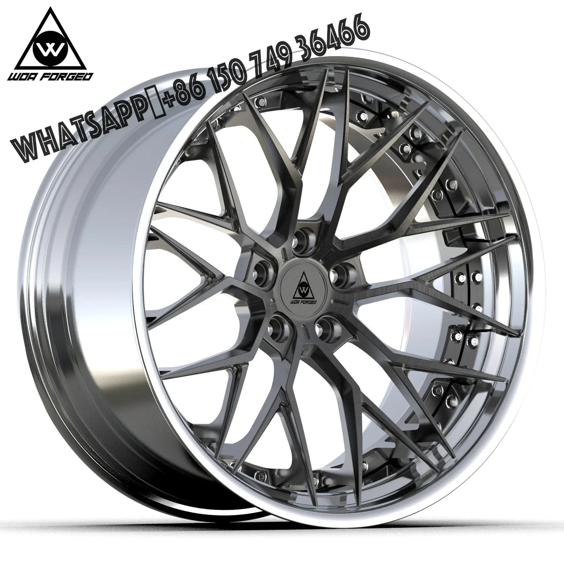 

WOA FORGED 5x112 5x120 5x114.3 2-piece Forged Wheels Aluminum Lightweight Wheel Concave Rim Customize Size 18 19 20 21 22 Inch