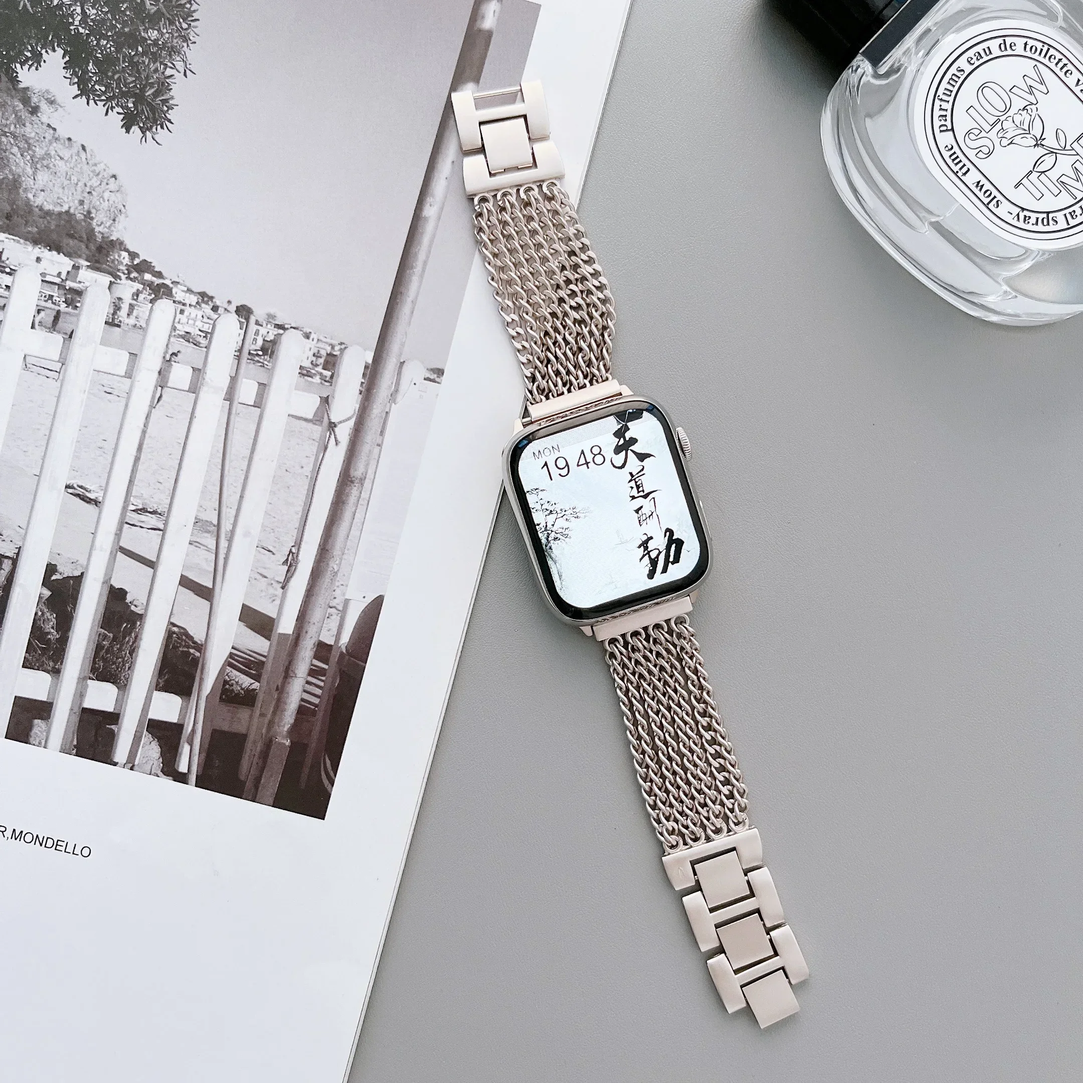 Women Starlight Metal Strap for Apple Watch Ultra Band 49mm 44 42mm 45mm Metal Bracelet for IWatch Series9 8 7 SE 6 5 3