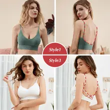 Seamless Lace Crop Top with Removable Padding #4