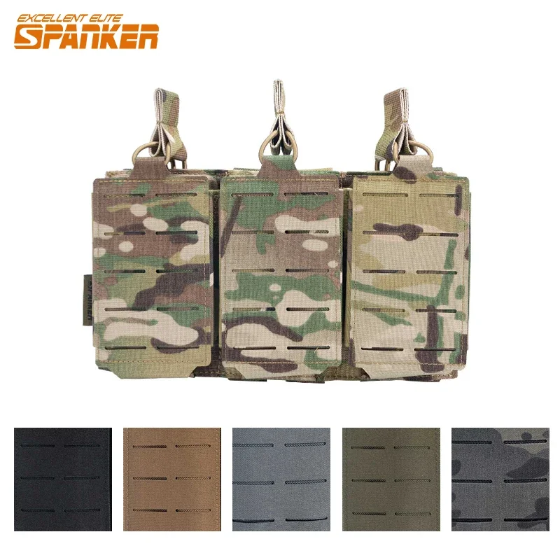 Tactical Magazine Pouches Triple AK/M4 Rifle Molle Mag Pouch Airsoft Paintball Hunting Shooting Accessory Pouch