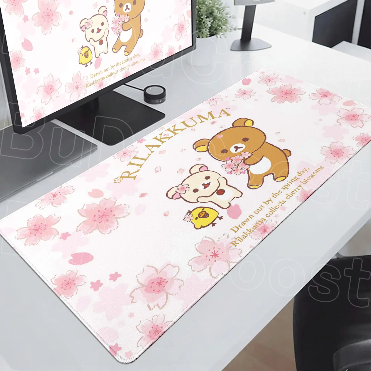 Lovely Rilakkuma Desktop Protect Mat Company Office Long Table Pad XXL Computer Gamer Student Write Cushion HD Keyboard Mausepad