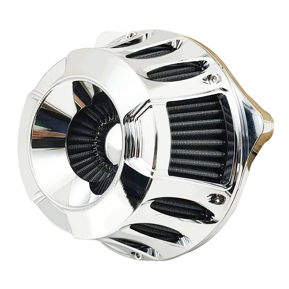 For Harley XL Sportster 883 1200 Softail Dyna Touring Big Twin Cam FLT FLST FXDLS M8 Motorcycle Chrome Air Cleaner Filter