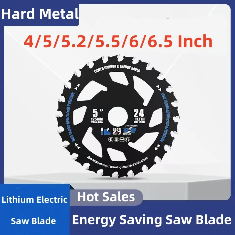 Efficient Energy Saving Lithium Saw Blades 4/5.2/6/6.5-inch Circular Saw Blade Wood Cutting Saw Blades Woodworking Alloy Grinder