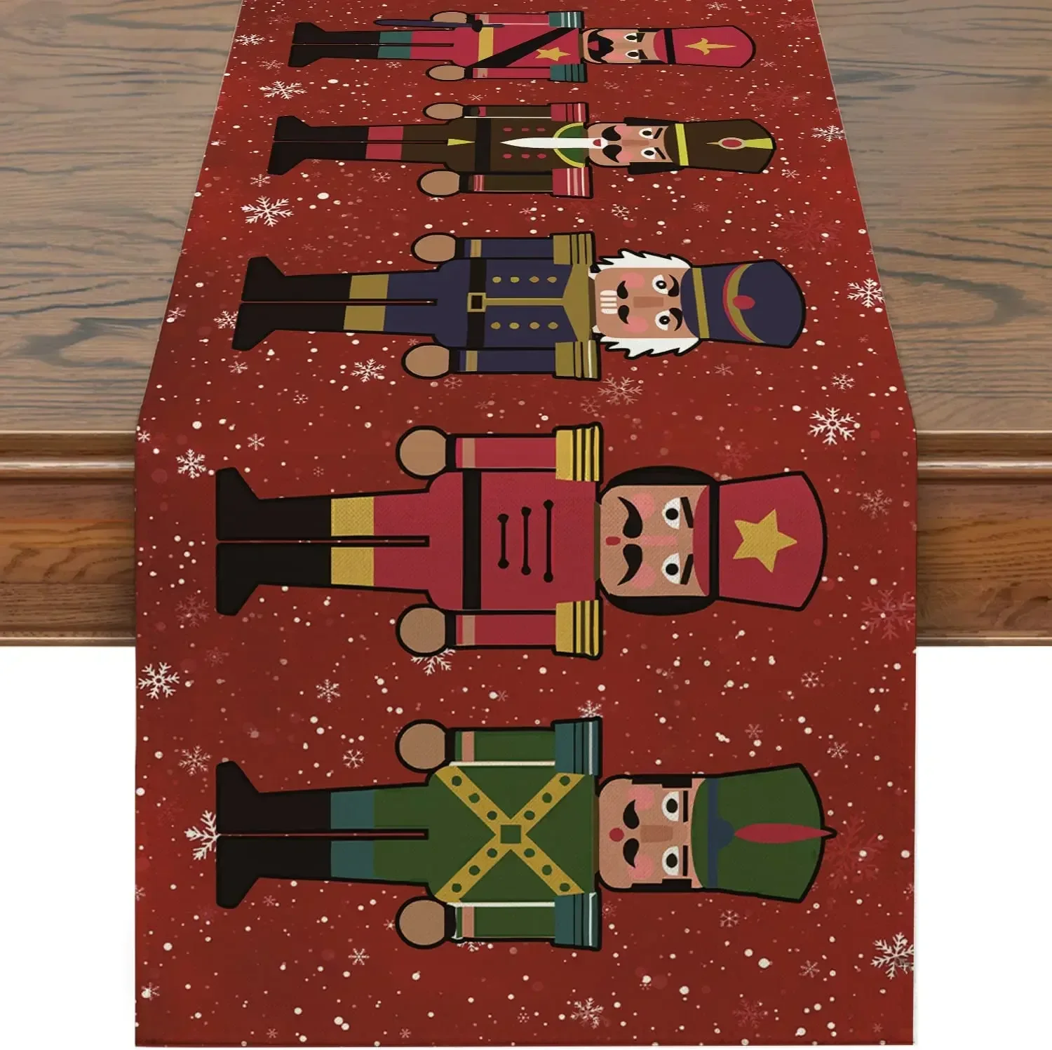 Christmas Nutcracker 2026 Table Runner Kitchen Table Decor Reusable Winter Dining Table Runner Navidad Holiday Decorations
