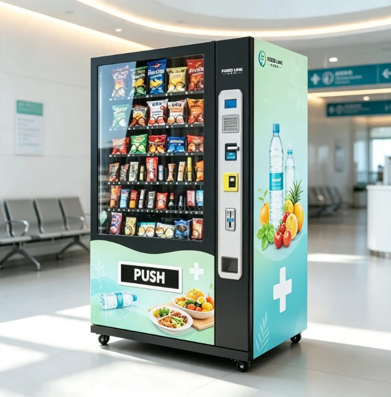 Smart Water Bottle Drink Dispenser Custom Combo Vending Machine Big Internal Storage For Commercial Food Retail Operations