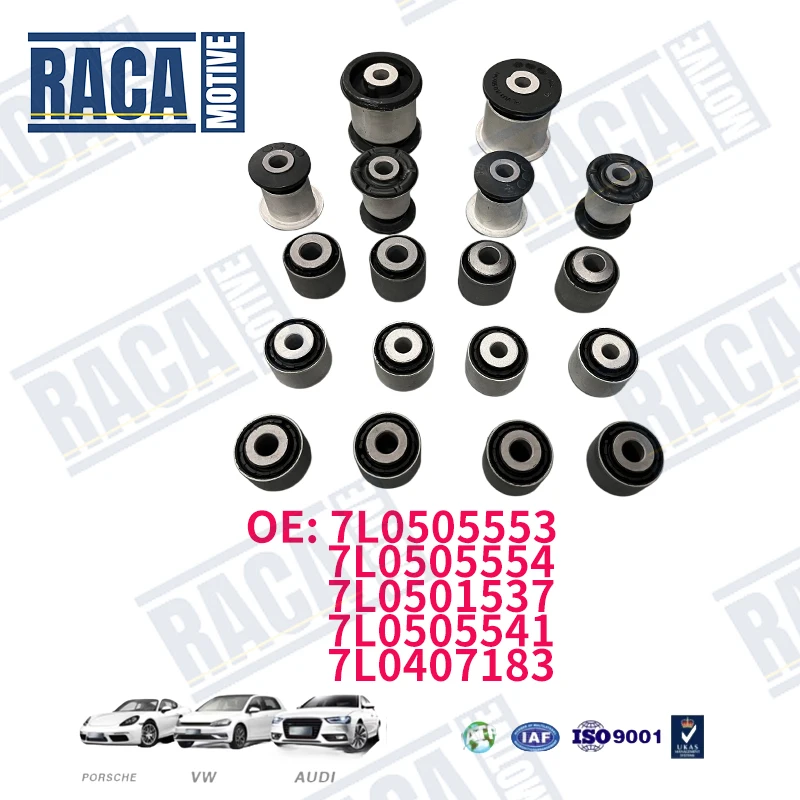 

For Audi Q7 VW Touareg Porsche Cayenne 18PCS Rear Upper Lower Control Arm Bushing Kit 7L0505553 7L0505554 7L0501537 7L0505541