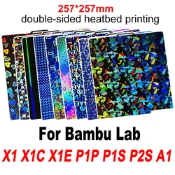 Placa de Construcción X1C P1P P1S P2S A1 X1 para Bambu Lab, Lámina Lisa de PEI, PEO, PET para Impresora 3D Bambulab P1P, Placa de Construcción para Base Calefactora