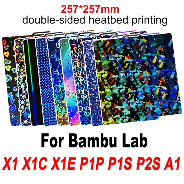 Płyta robocza X1C P1P P1S P2S A1 do Bambu Lab A1, gładka powłoka PEI, arkusz PEO PET do Bambulab a1 P1P, podgrzewana płyta robocza do drukarki 3D.